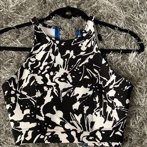 Black and white Crop top